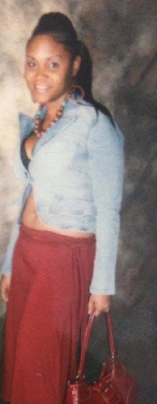 Jessica in a denim jacket in the early 2000s